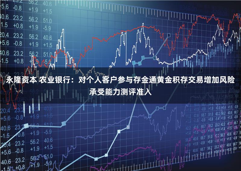永隆资本 农业银行：对个人客户参与存金通黄金积存交易增加风险承受能力测评准入