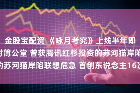 金股宝配资 《咏月考究》上线半年即停更、主好意思对簿公堂 曾获腾讯红杉投资的苏河猫岸陷联想危急 首创东说念主16次被限高