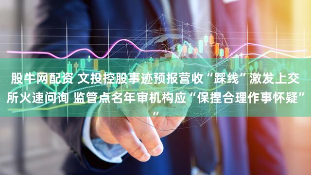 股牛网配资 文投控股事迹预报营收“踩线”激发上交所火速问询 监管点名年审机构应“保捏合理作事怀疑”