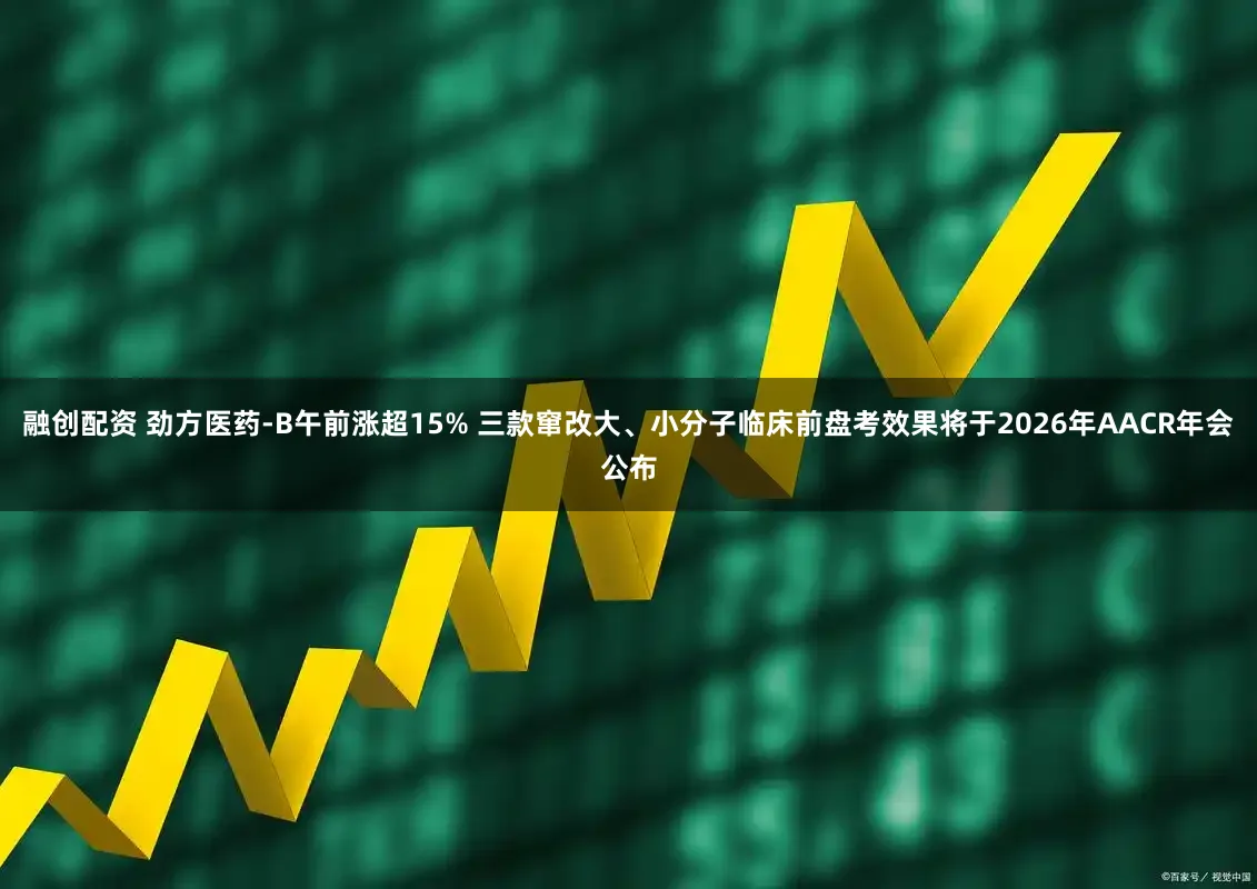 融创配资 劲方医药-B午前涨超15% 三款窜改大、小分子临床前盘考效果将于2026年AACR年会公布