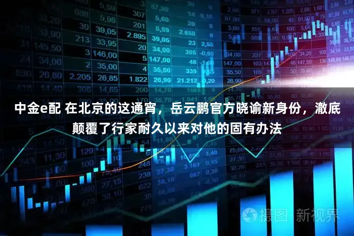中金e配 在北京的这通宵，岳云鹏官方晓谕新身份，澈底颠覆了行家耐久以来对他的固有办法