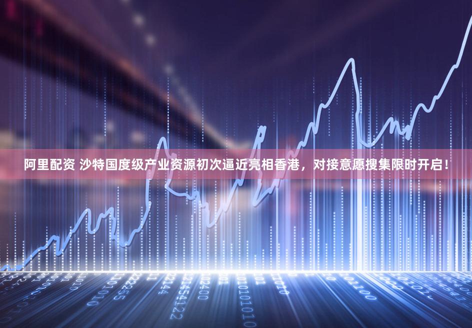 阿里配资 沙特国度级产业资源初次逼近亮相香港，对接意愿搜集限时开启！